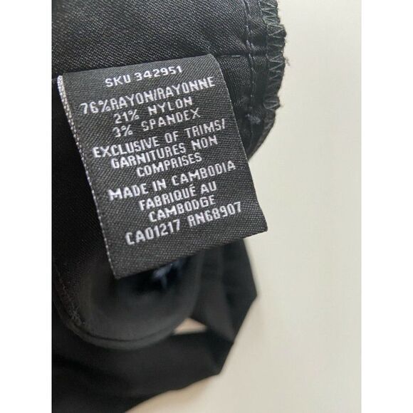 Le Chateau Stretch Tech Straight Leg Crop Pant Size 18 Black - Picture 5 of 6